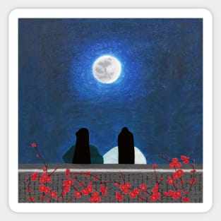 The Moon looks beautiful tonight Sticker